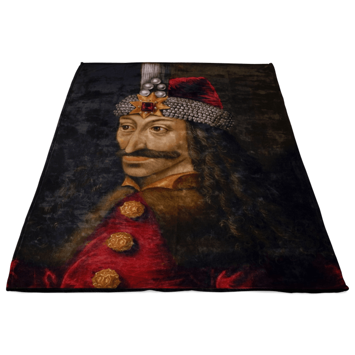 Vlad Tepes Dracula Painting Fleece Blanket - The Luciferian Apotheca