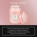 Voluspa Rose Otto, Large Candle Jar, 18 Ounce, 100 Hour Burn Time, Coconut Wax for Clean Burning, Handcrafted in the USA