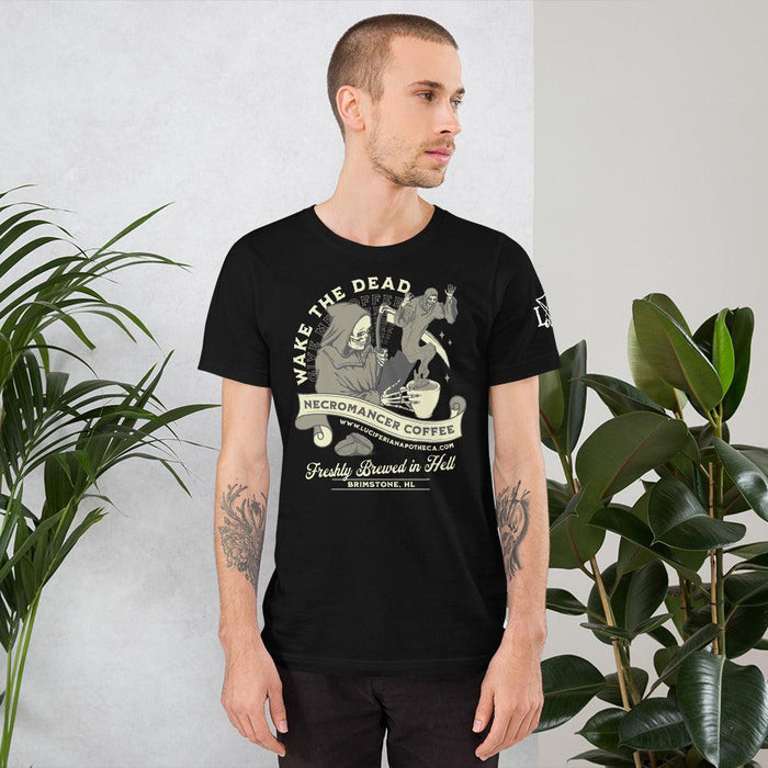 Wake the Dead - Necromancer Coffee Unisex t-shirt - The Luciferian Apotheca