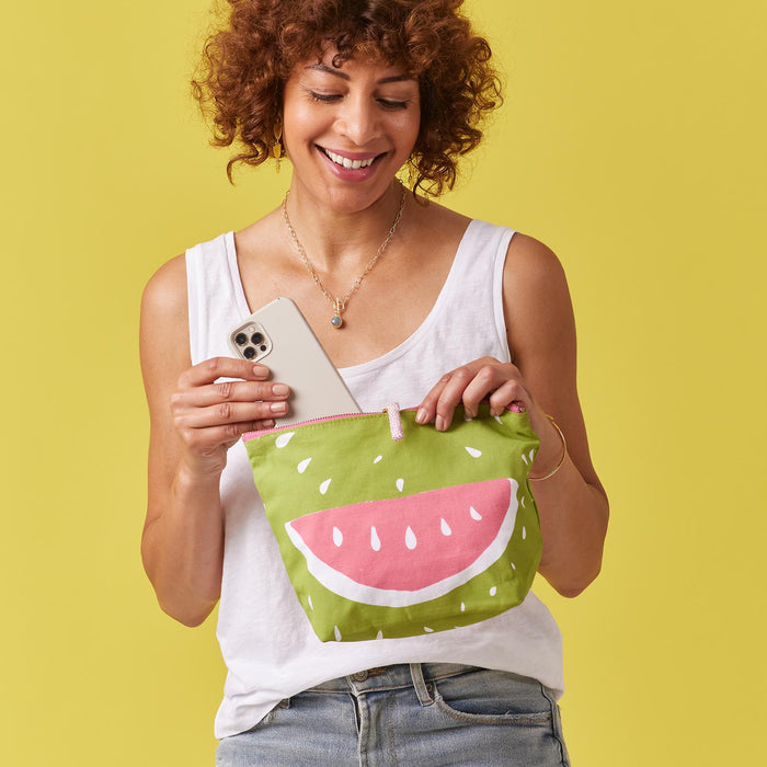 Watermelon Large Essential Canvas Pouch
