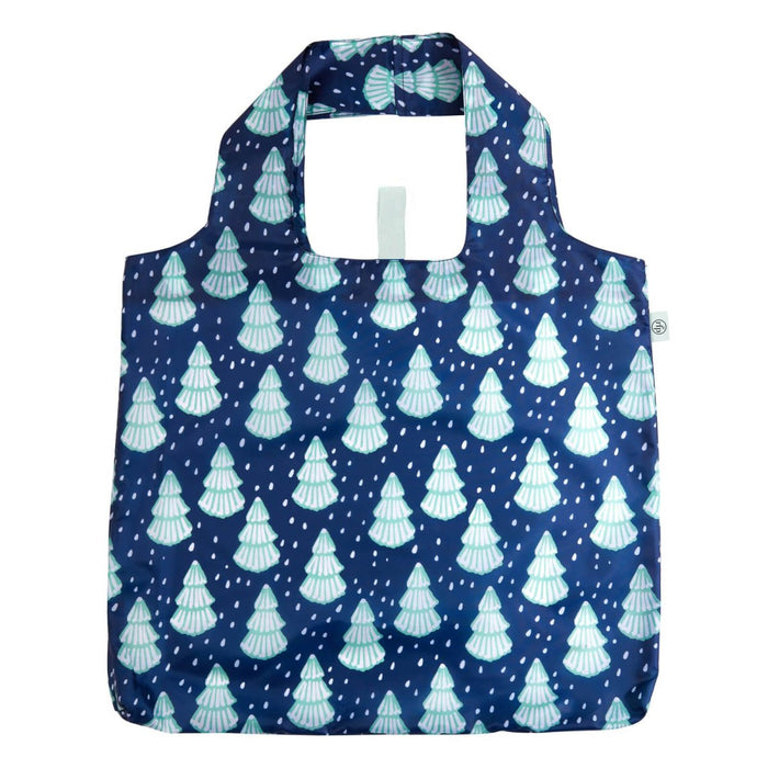 Winter Trees blu Bag Reusable Shopper Tote Reusable Shopping Bag - Rockflowerpaper
