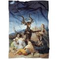 Witches Sabbat Devil Horned God Lust Fleece Blanket