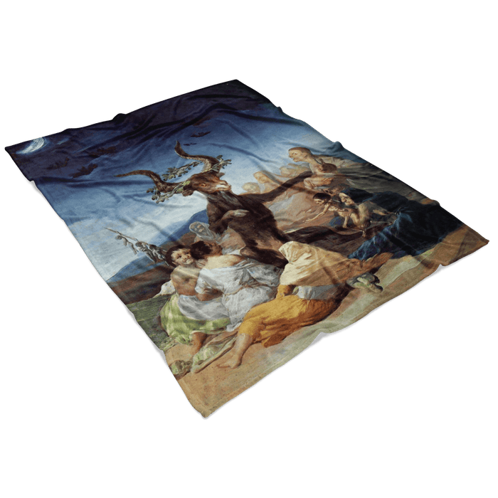 Witches Sabbat by Goya Fleece Blanket - The Luciferian Apotheca